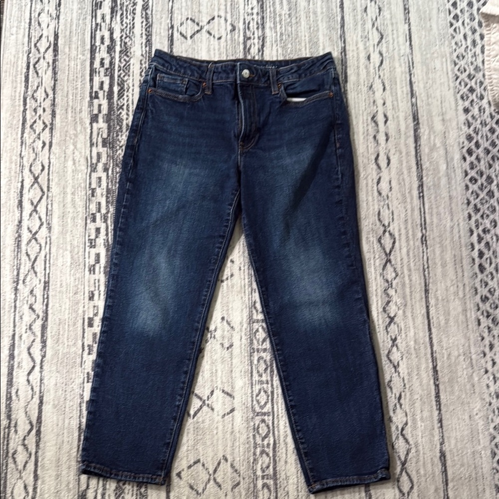 Old Navy Women's Dark Blue Straight Leg Jeans